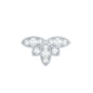 Diamond Flower Earring for Second Lobe Piercing