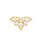 Diamond Flower Earring for Second Lobe Piercing