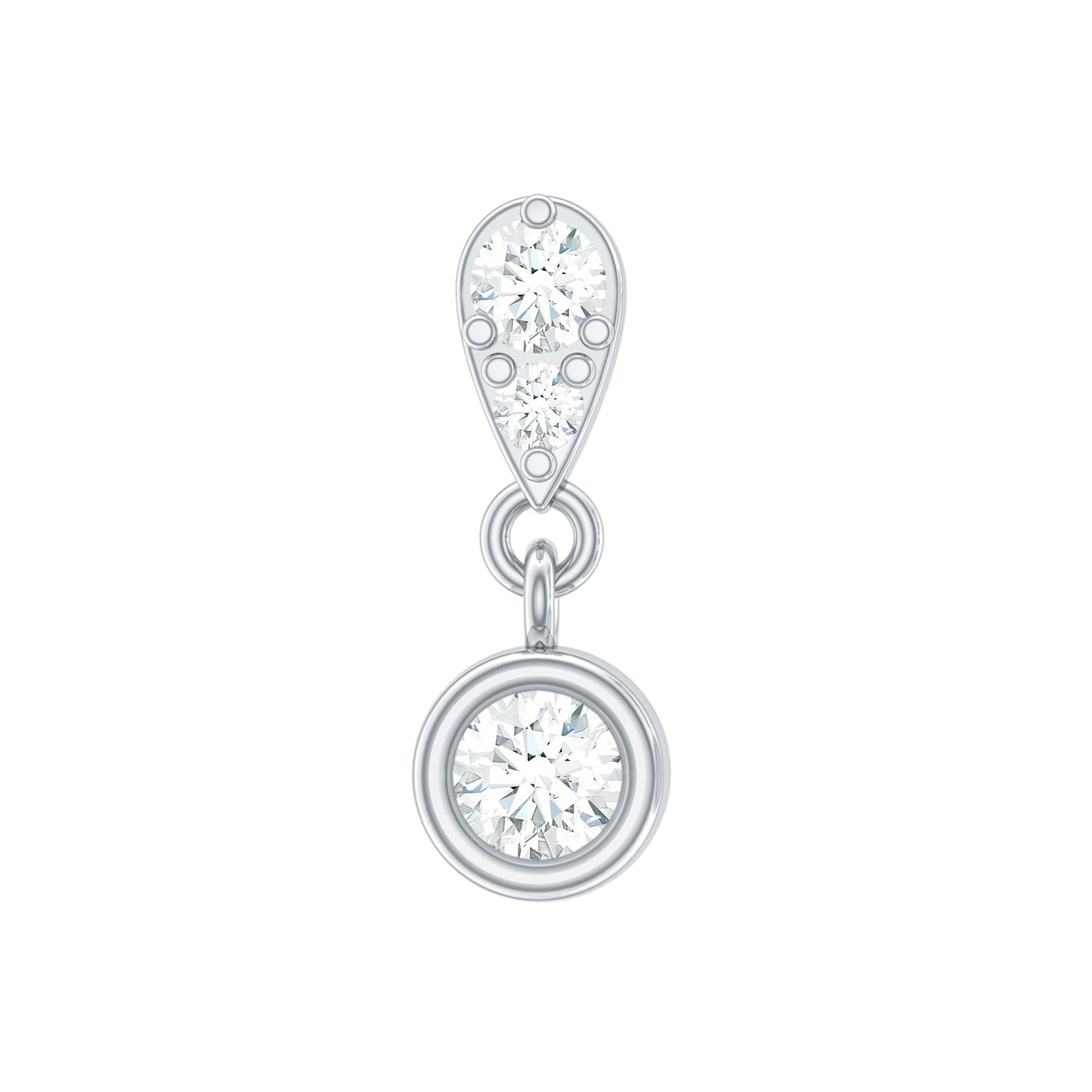 Diamond Cartilage Drop Earring