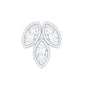 Marquise Diamond Three Stone Cluster Earring