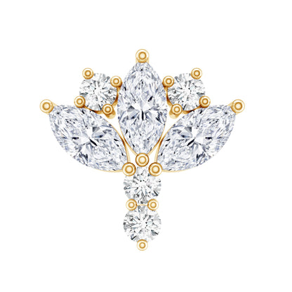 Diamond Lotus Cartilage Earring