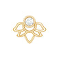 Diamond Lotus Earring for Helix Piercing