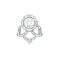 Simple Lotus Floral Earring with Round Diamond