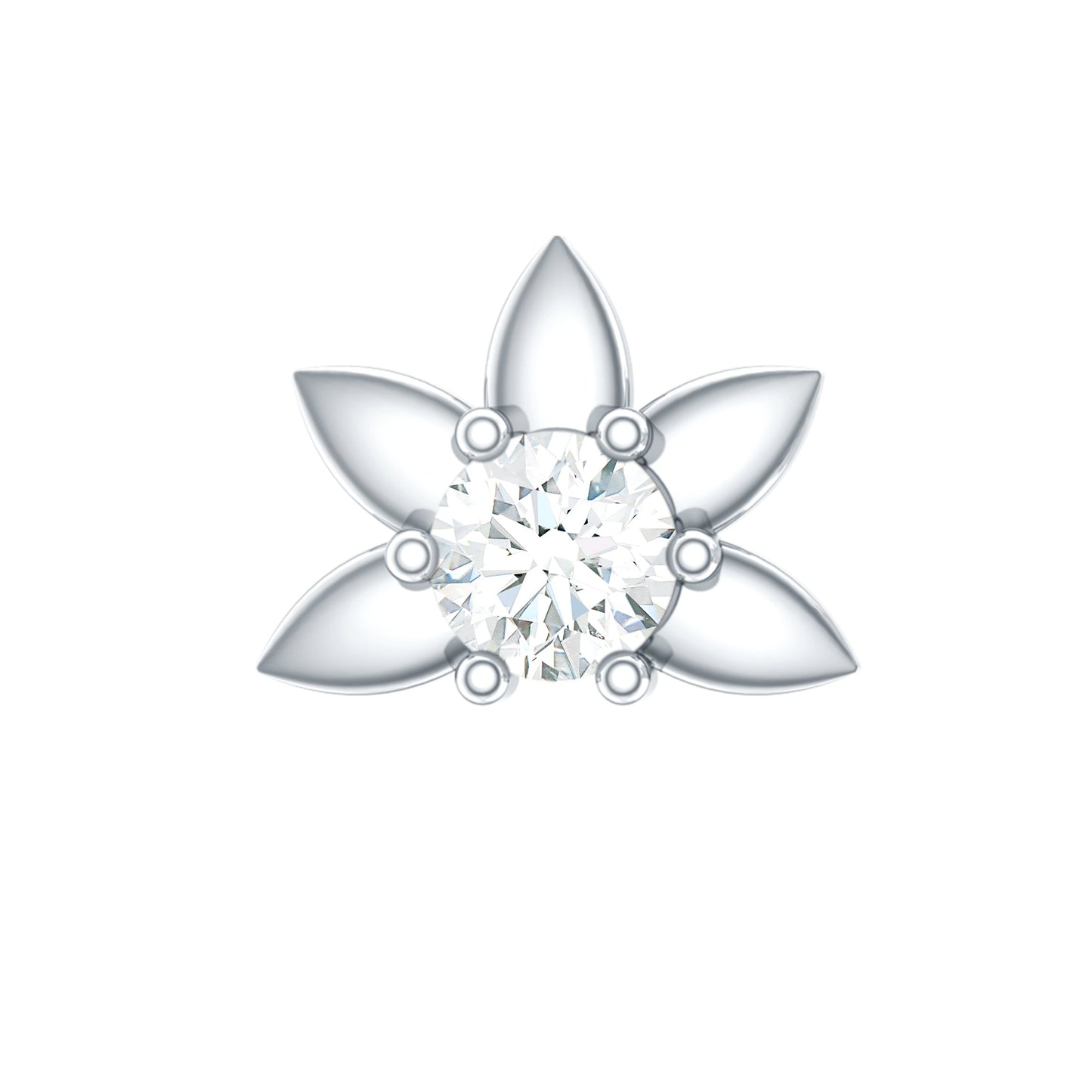Diamond Floral Earring for Tragus Piercing