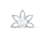 Diamond Floral Earring for Tragus Piercing