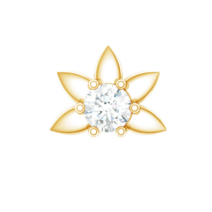 Diamond Floral Earring for Tragus Piercing