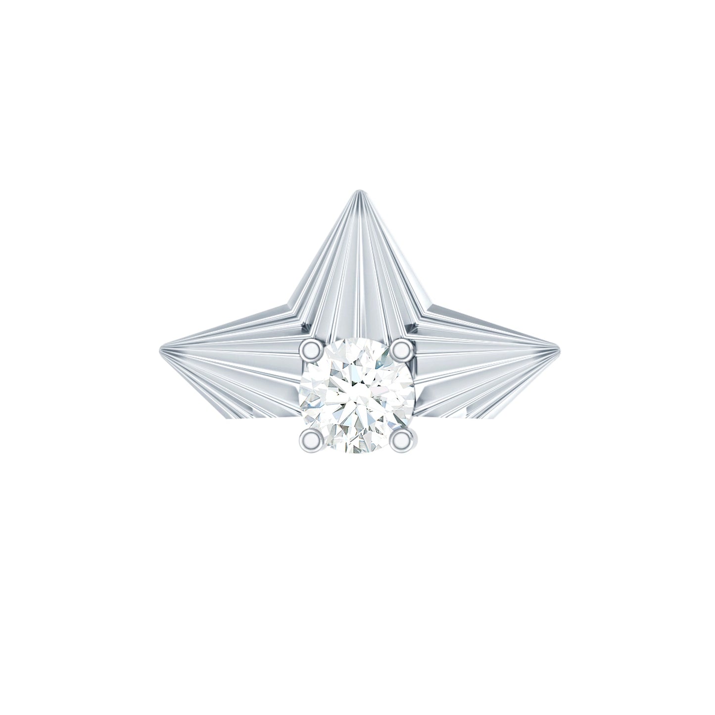 Minimalist Diamond Floral Earring for Cartilage Piercing
