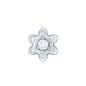 Diamond Lotus Flower Earring for Helix Piercing