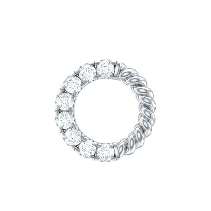 Diamond Circle Earring for Conch Piercing