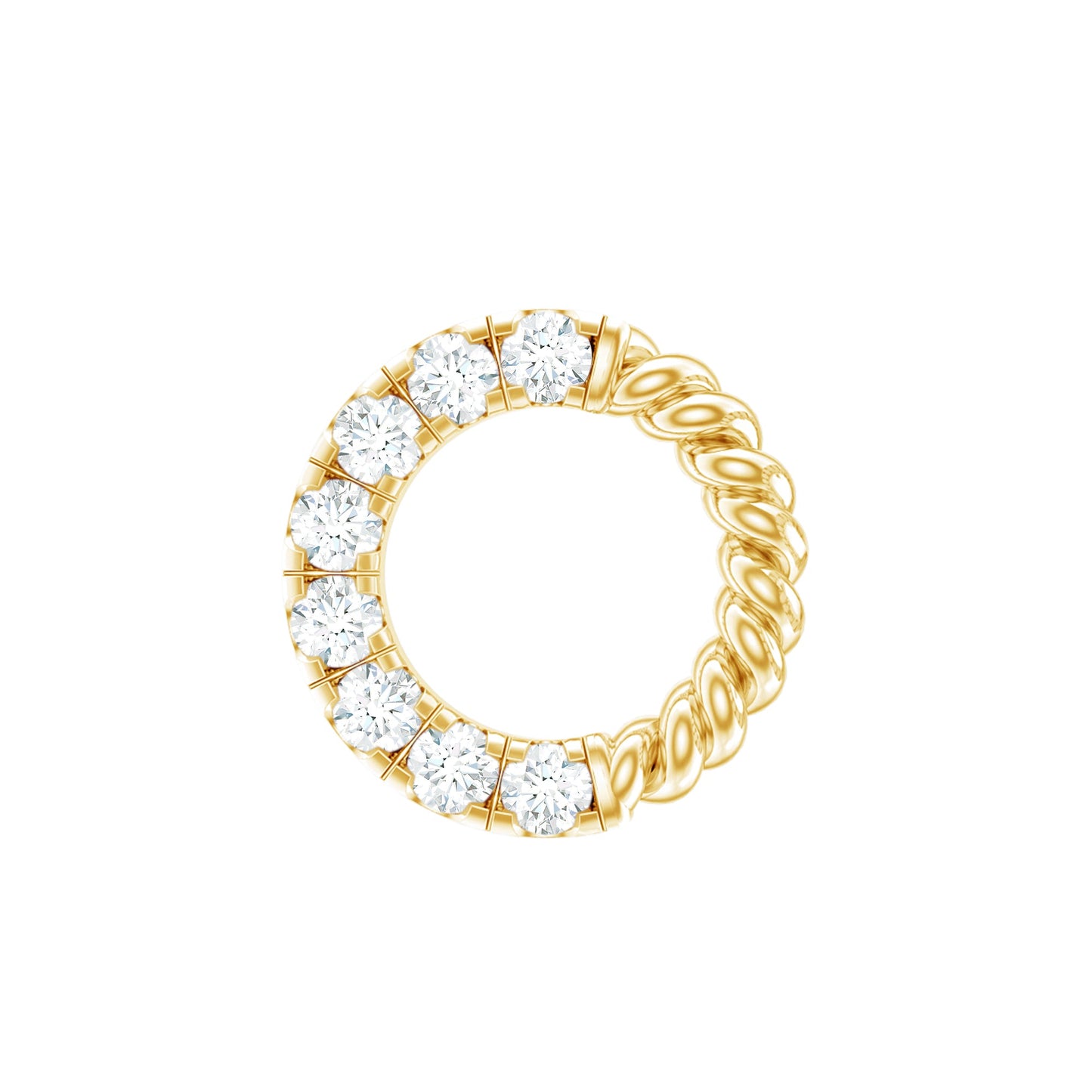 Diamond Circle Earring for Conch Piercing
