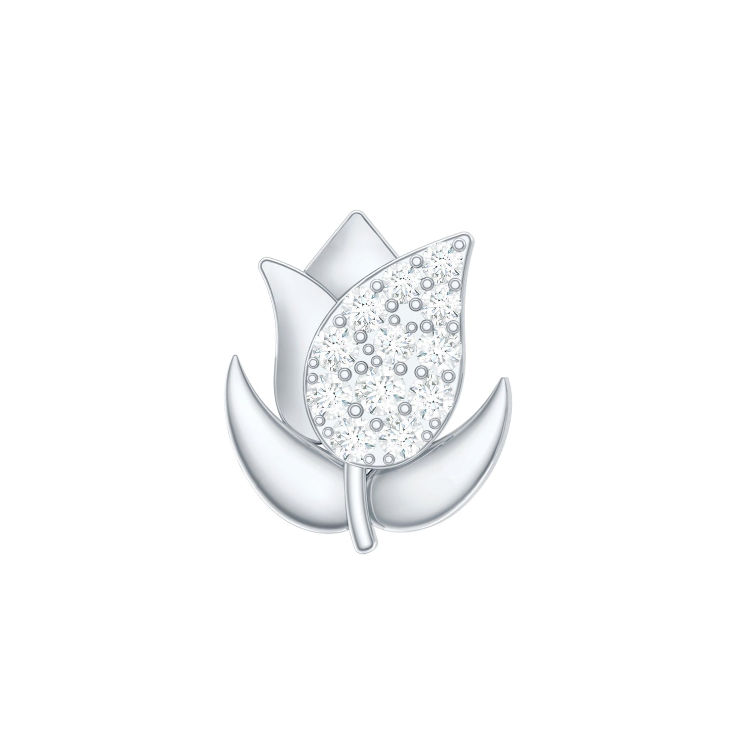 Diamond Flower Earring for Tragus Piercing