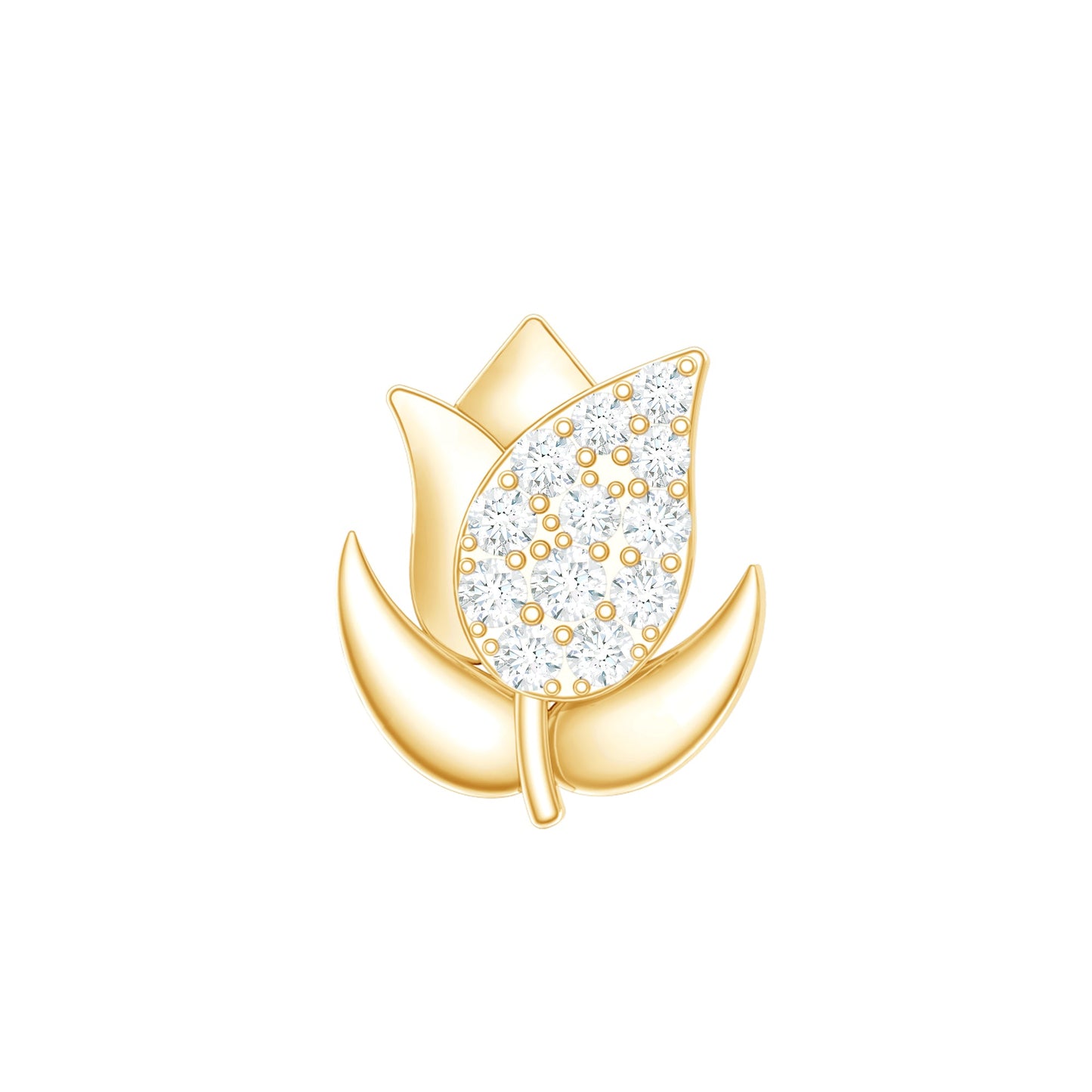 Diamond Flower Earring for Tragus Piercing