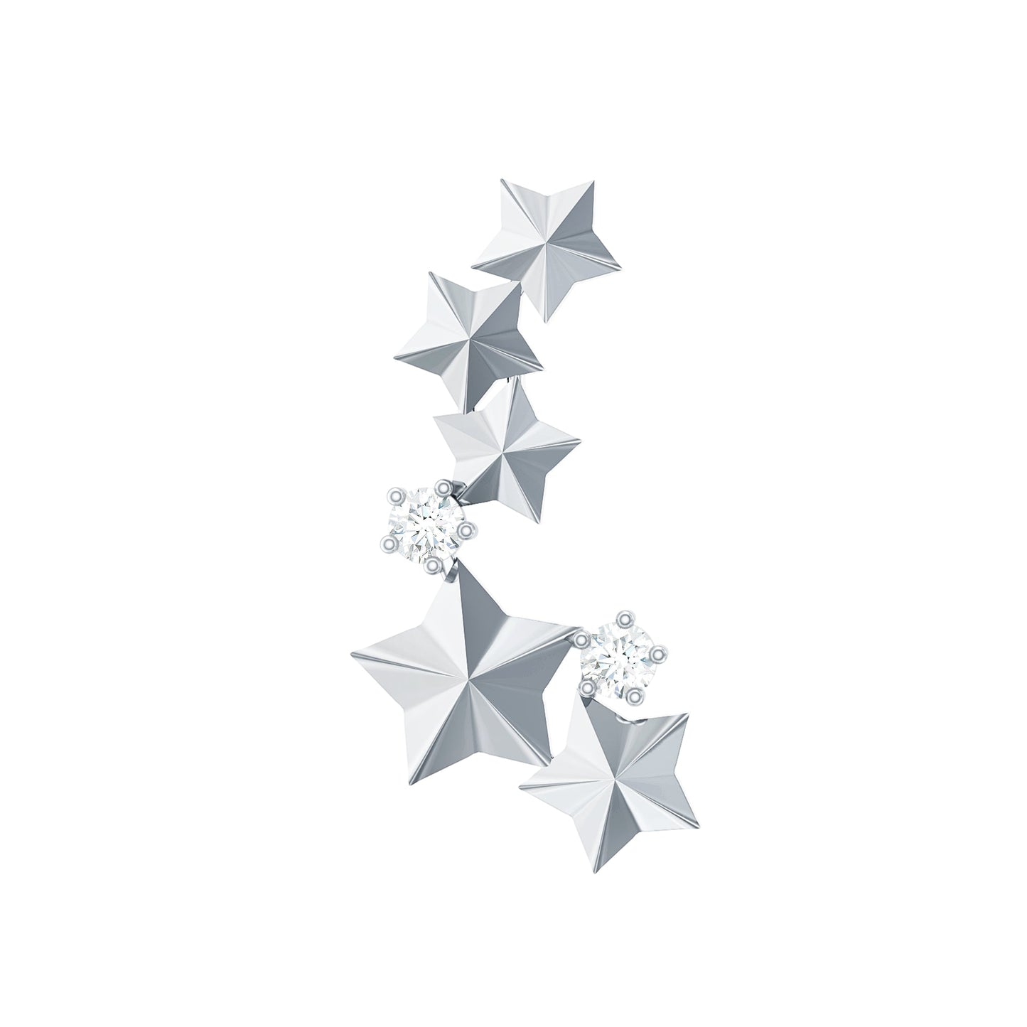 Diamond Star Celestial Crawler Earring