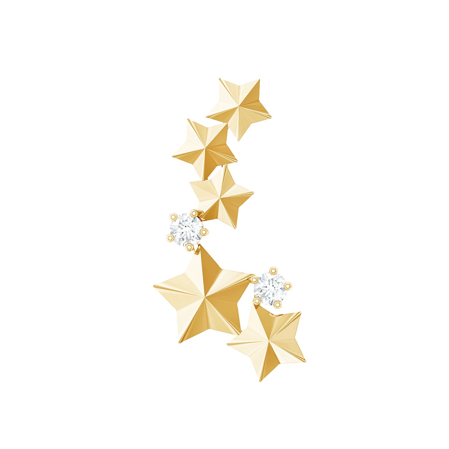 Diamond Star Celestial Crawler Earring