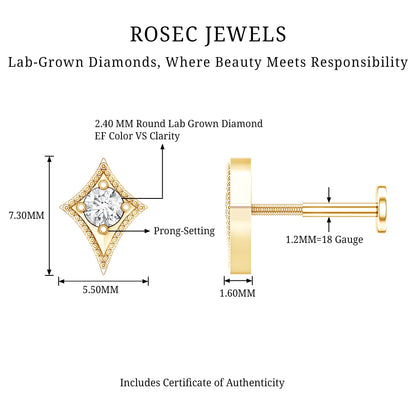 Diamond Kite Shape Tragus Earring