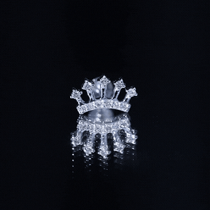 Certified Diamond Crown Earring for Helix Piercing