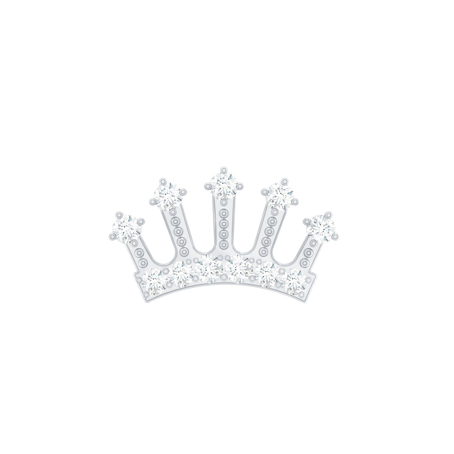 Certified Diamond Crown Earring for Helix Piercing