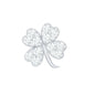 Diamond Four Leaf Clover Tragus Earring