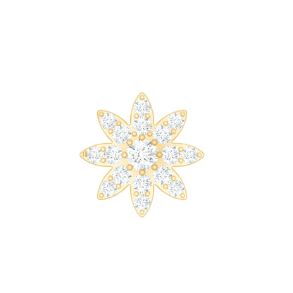 Diamond Floral Earring for Conch Piercing