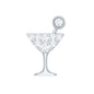 Diamond Wine Glass Earring for Tragus Piercing