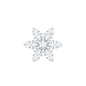 Diamond Snowflake Earring for Upper Lobe Piercing