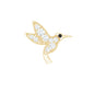 Diamond Hummingbird Earring for Helix Piercing
