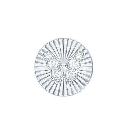 Diamond Butterfly Earring for Cartilage Piercing