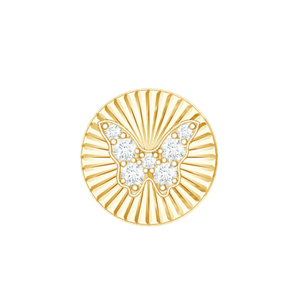 Diamond Butterfly Earring for Cartilage Piercing