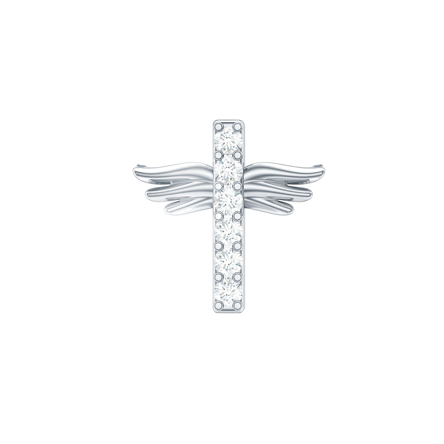 Diamond Cross Earring for Tragus Piercing