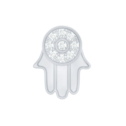 Diamond Hamsa Earring for Cartilage Piercing