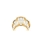 Diamond Croissant Earring for Conch Piercing