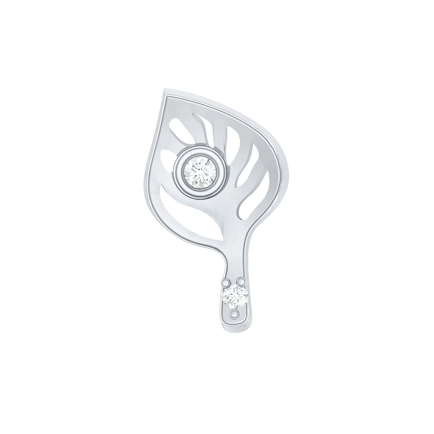 Diamond Leaf Helix Earring