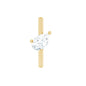 Pear Shape Diamond Solitaire Helix Earring for Her