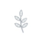 Diamond Leaf Earring for Helix Piercing