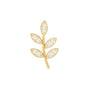 Diamond Leaf Earring for Helix Piercing