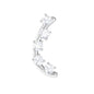 Minimalist Round Diamond Curved Helix Earring