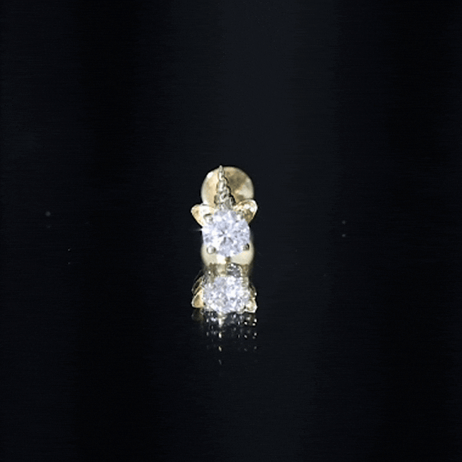 Cute Moissanite Unicorn Helix Earring for Women