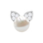 Cute Freshwater Pearl and Diamond Cat Cartilage Earring