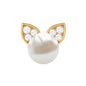 Cute Freshwater Pearl and Diamond Cat Cartilage Earring