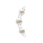 Simple Freshwater Pearl and Moissanite Climber Earring