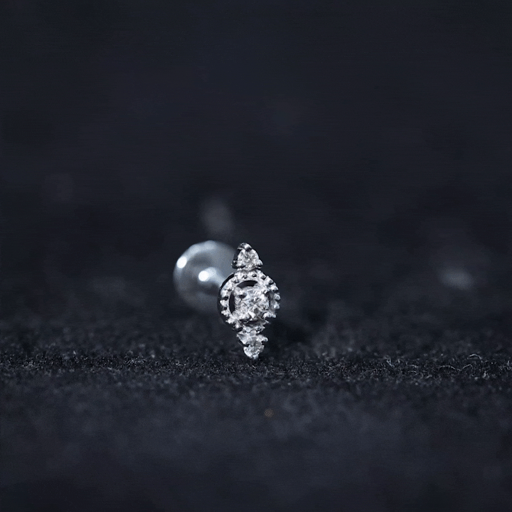 Unique Diamond Gothic Conch Earring for Women