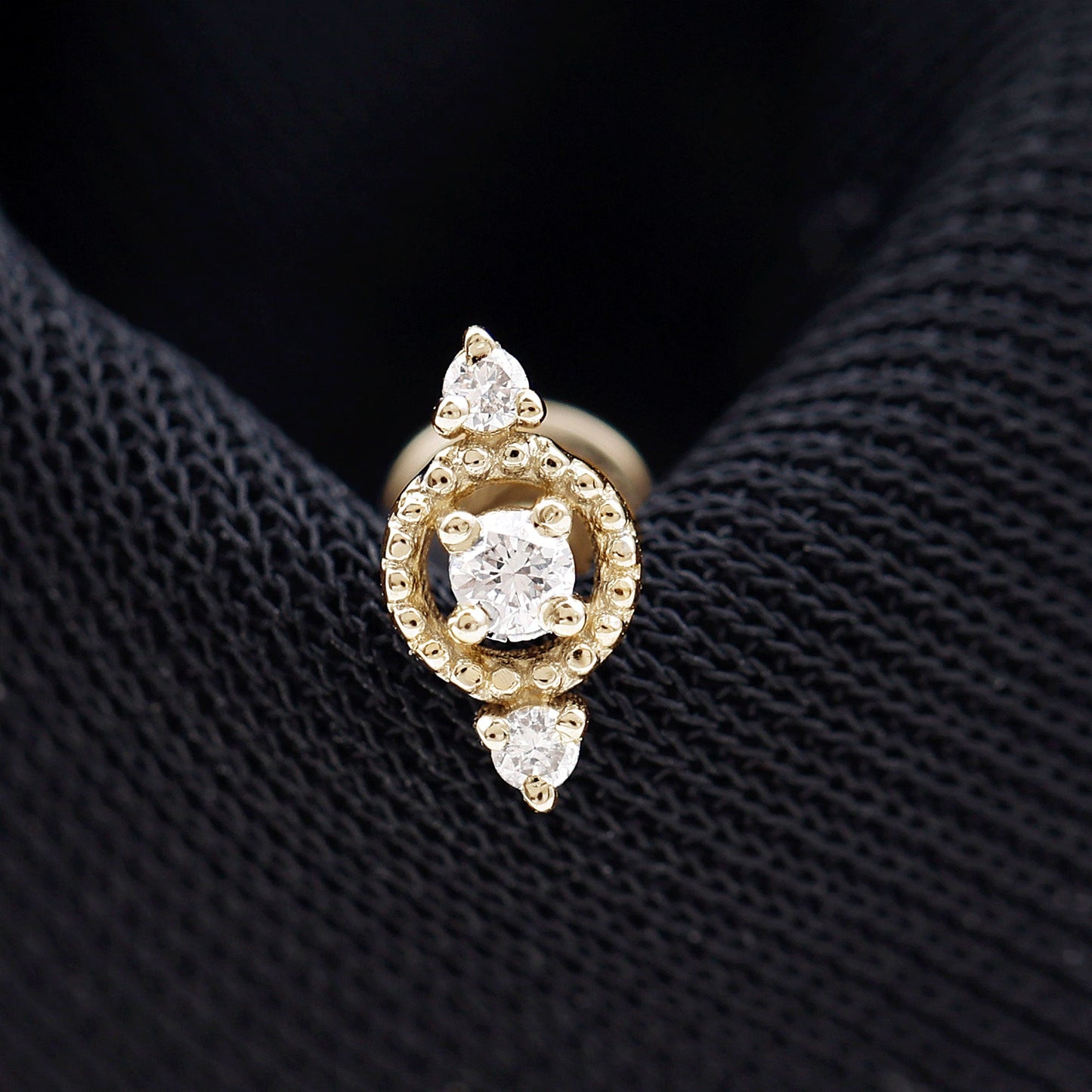 Unique Diamond Gothic Conch Earring for Women