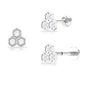 Dainty Diamond Geometric Helix Earring