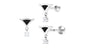 Minimalist Diamond Helix Drop Earring with Black Enamel