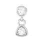 Genuine Diamond Drop Earring for Helix Piercing