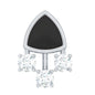 Genuine Diamond and Black Enamel Unique Tragus Earring