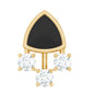 Genuine Diamond and Black Enamel Unique Tragus Earring