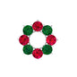 Lab Created Ruby and Created Emerald Wreath Helix Earring