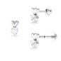 Round Moissanite Heart Tragus Earring
