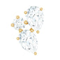 Pear and Round Cut Moissanite Cluster Helix Earring